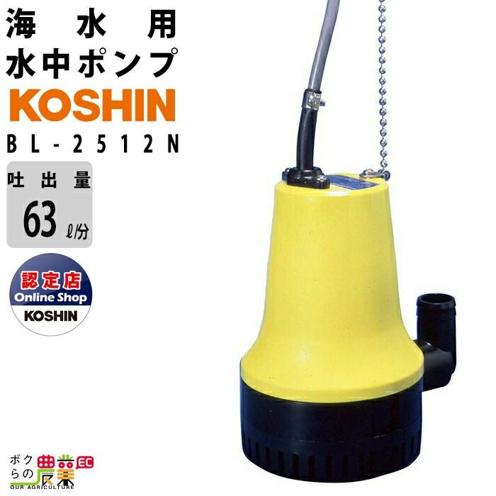 工進 海水 水中ポンプ モーター BL-2524NDC-24V コーシン吐出口径25mm 