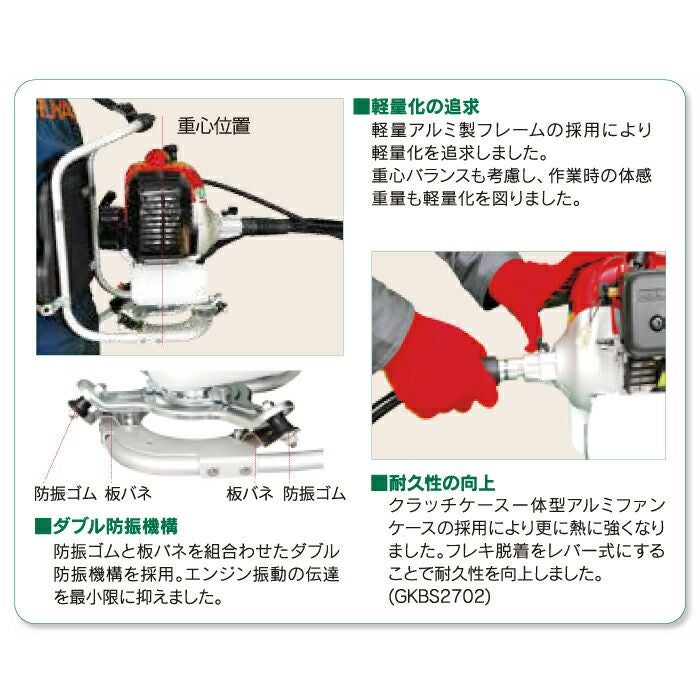 丸山製作所 草刈機 エンジン 2サイクル MLB230XU 23cc 両手ハンドル