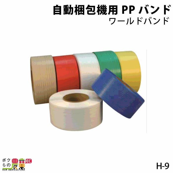 入荷未定 PPバンド 梱包機用 ワールドバンド 幅9mm H-9 2巻 | ボクらの