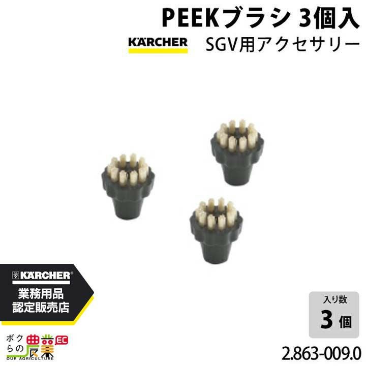 ケルヒャー PEEKブラシ 2.863-009.0 SGV用アクセサリー 3個入