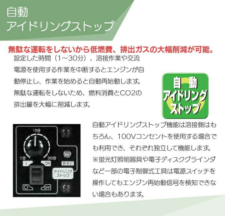 デンヨー 溶接機 GAW-190ES2 インバーター発電機 ウェルダー 3500W 3.5 