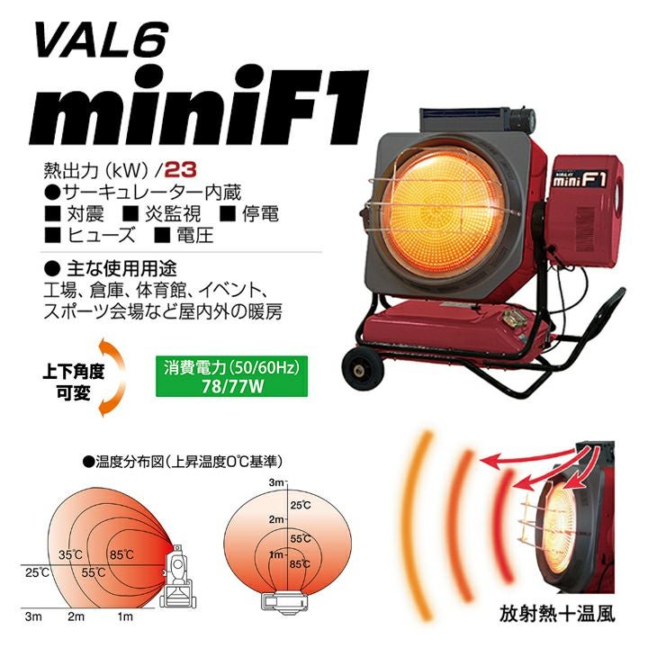 静岡製機 赤外線ヒーター バルシックス VAL6miniF1 シズオカ 温風