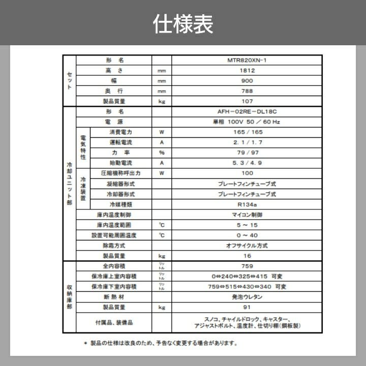 三菱電機の保冷庫MTR820XNならボクらの農業EC