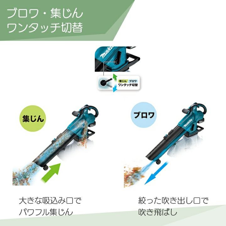 マキタ ブロワ MUB187DZ 18V 充電式 コードレス 肩掛け式 集塵 集じん 