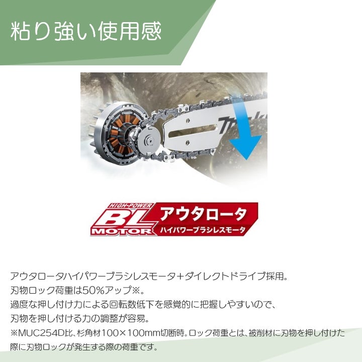 マキタ 充電式 チェーンソー 18V MUC258DZR5 バッテリー・充電器別売