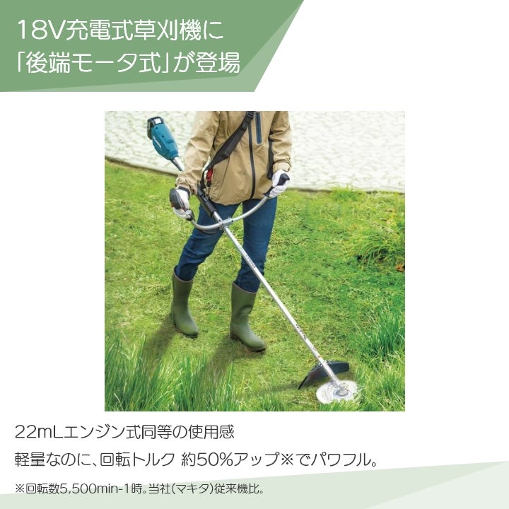 マキタ 充電式 草刈機 18V MUR196SDWF エンジン22ccクラスと同等 U